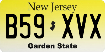 NJ license plate B59XVX