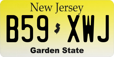 NJ license plate B59XWJ