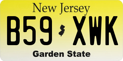NJ license plate B59XWK