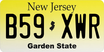 NJ license plate B59XWR
