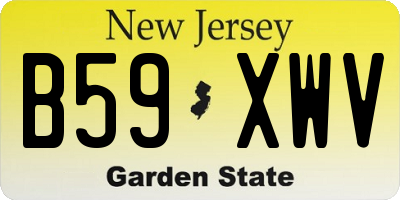 NJ license plate B59XWV