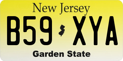 NJ license plate B59XYA