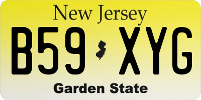 NJ license plate B59XYG