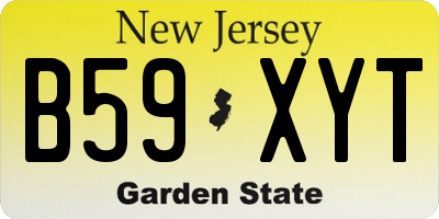 NJ license plate B59XYT