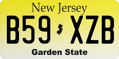 NJ license plate B59XZB