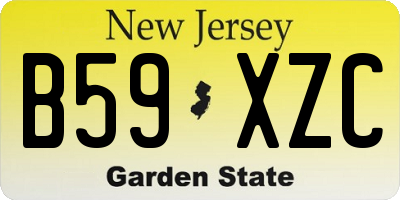 NJ license plate B59XZC