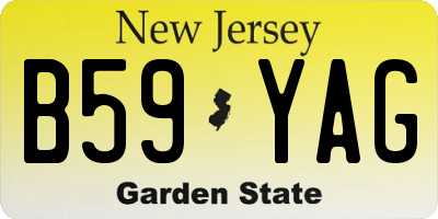 NJ license plate B59YAG