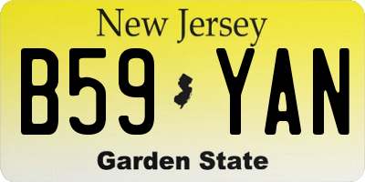NJ license plate B59YAN