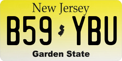 NJ license plate B59YBU