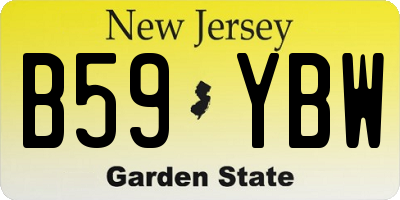 NJ license plate B59YBW