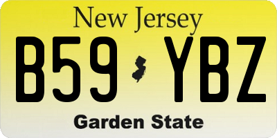 NJ license plate B59YBZ