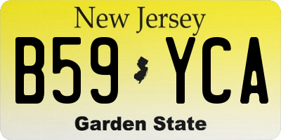 NJ license plate B59YCA