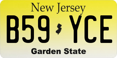 NJ license plate B59YCE