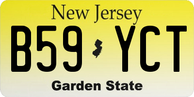 NJ license plate B59YCT