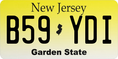 NJ license plate B59YDI