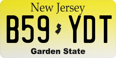 NJ license plate B59YDT