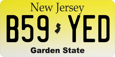 NJ license plate B59YED