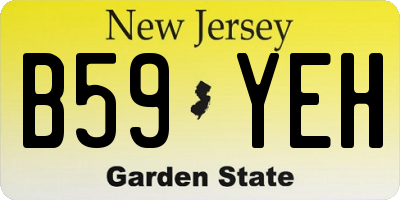 NJ license plate B59YEH