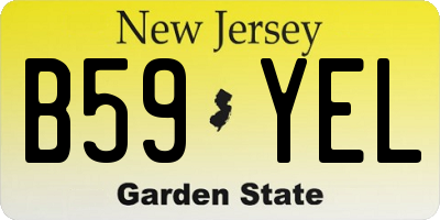 NJ license plate B59YEL