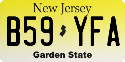 NJ license plate B59YFA