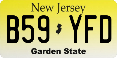 NJ license plate B59YFD