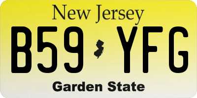 NJ license plate B59YFG