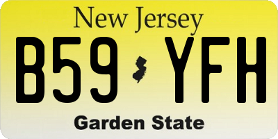 NJ license plate B59YFH