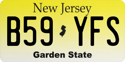 NJ license plate B59YFS