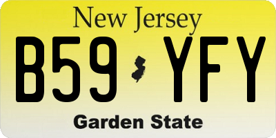 NJ license plate B59YFY