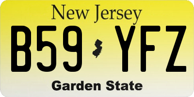 NJ license plate B59YFZ