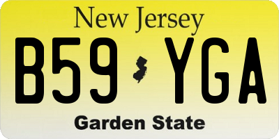 NJ license plate B59YGA