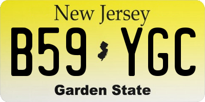 NJ license plate B59YGC