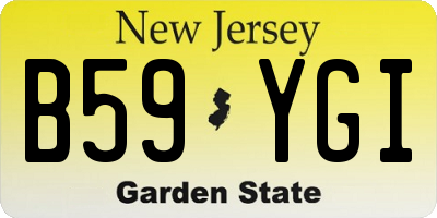 NJ license plate B59YGI