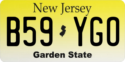 NJ license plate B59YGO