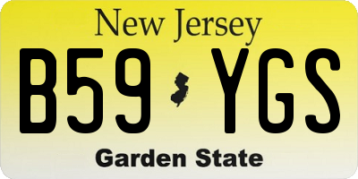 NJ license plate B59YGS