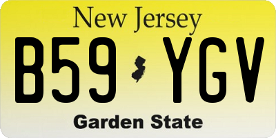 NJ license plate B59YGV