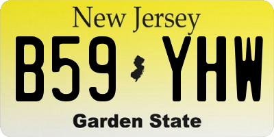 NJ license plate B59YHW