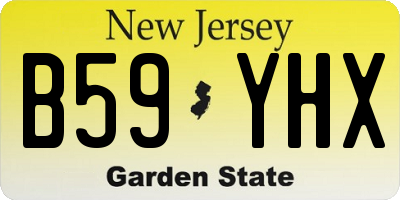NJ license plate B59YHX