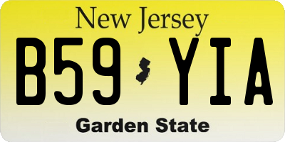 NJ license plate B59YIA