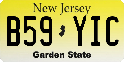 NJ license plate B59YIC