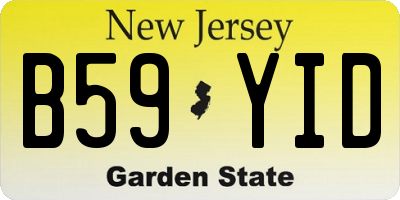 NJ license plate B59YID