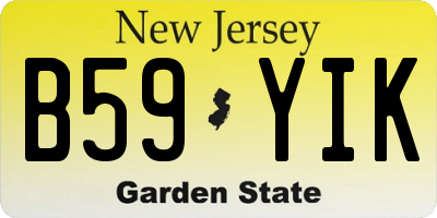 NJ license plate B59YIK