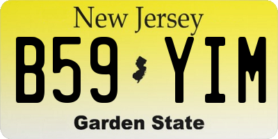 NJ license plate B59YIM