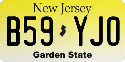 NJ license plate B59YJO