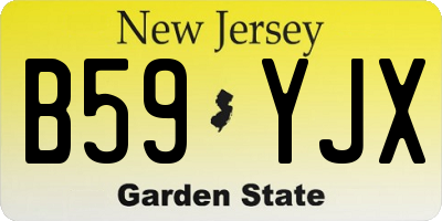 NJ license plate B59YJX