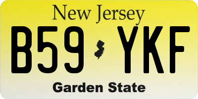 NJ license plate B59YKF