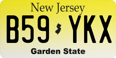 NJ license plate B59YKX
