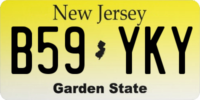 NJ license plate B59YKY