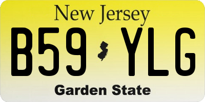 NJ license plate B59YLG