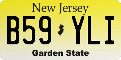 NJ license plate B59YLI
